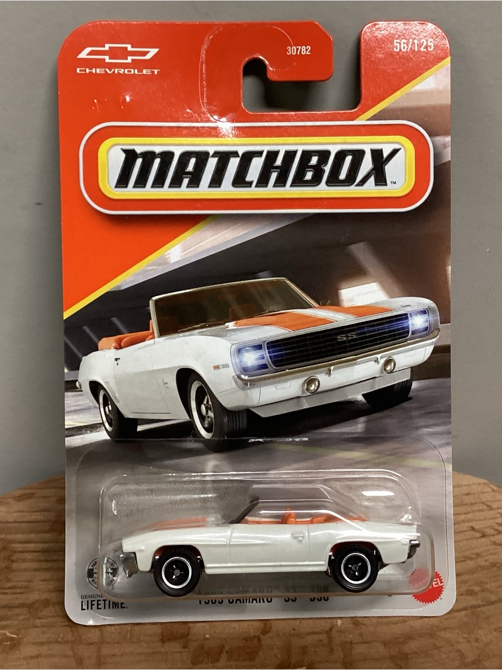 ⚪️ New - Matchbox 1969 Camaro SS 396 - Convertible - White w/ Orange Stripes
